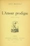 [Gutenberg 64222] • L'amour prodigue